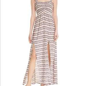 AQUA print maxi dress